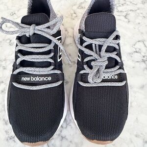 New Balance Kids Black and Gray Sneakers